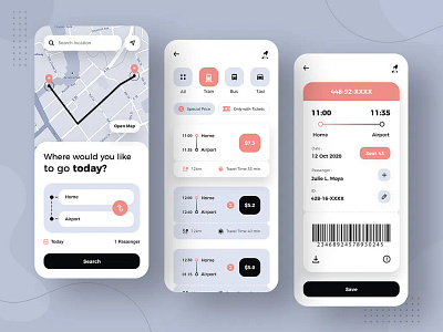 Modern Public Transport App UI Design app design app development branding bus booking city transport app illustration ios mobile product design public transport public transport app public transport ui design public transportation ticket booking train booking transport app transport booking app transportation app ui ux