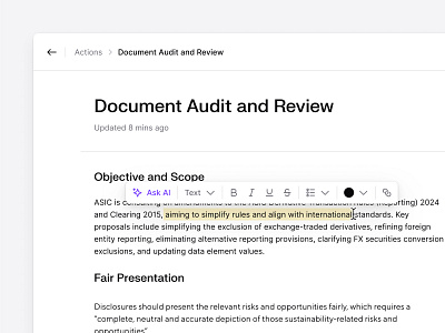 AI-Enhanced Document Editor ai annotation clean dashboard document editor flat highlight minimal review saas shadcn shadcnui suggestion texteditor ui writing