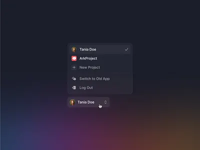User Switcher & Project Switch Dropdown clean contextmenu dashboard dropdown flat menu minimal navigation profile projects saas settings shadcn shadcnui switcher ui userinterface