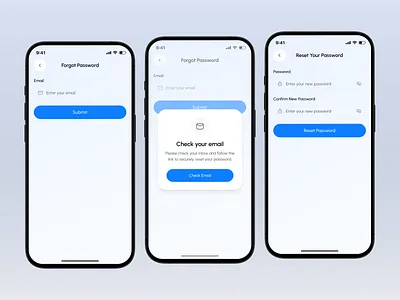 Forgot Password Screens – Travel Mobile App app app design app security app ui change password confirm emai forget forgot password ios app mobile mobile app mobile ui onboarding reset password reset password screen travel app ui design uiux user interface design verification screen