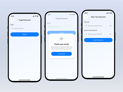 Forgot Password Screens – Travel Mobile App app app design app security app ui change password confirm emai forget forgot password ios app mobile mobile app mobile ui onboarding reset password reset password screen travel app ui design uiux user interface design verification screen