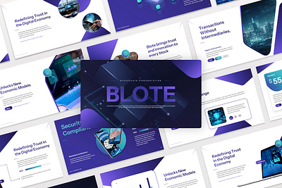 Blote – Blockchain Presentation blockchain business crypto graphic design modern pitch deck powerpoint presentation tech technology template web3