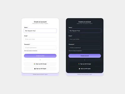 Boxes UI - ✍🏻 register box card component element figma form login register ui
