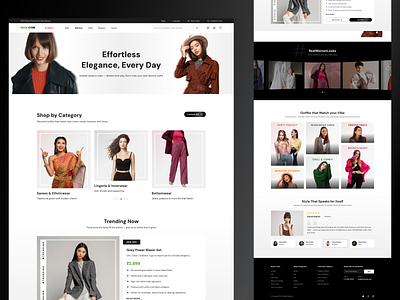 Fashion eCommerce Landing Page clothstore ecommerce ecommercewebsitedesign fashionlandingpage fashionstoreui figmadesign landingpage minimalui modernwebdesign realstylestories shopbycategory uxforfashion website design