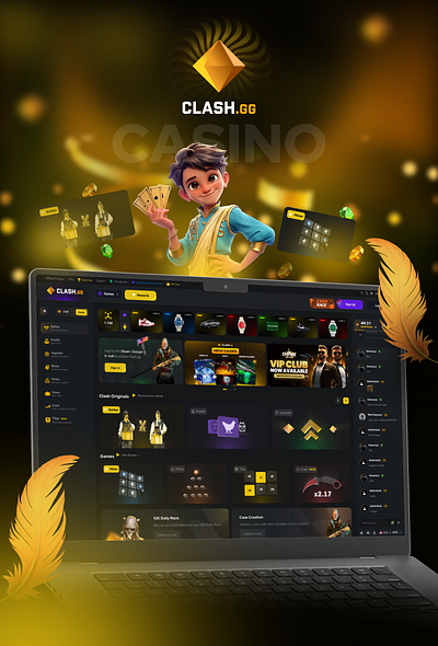 CLASH- Casino Website Design gambling gambling website game gaming website mobile app online game webiste