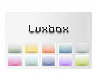 Luxbox Cover blur branding card colorful cover dash design gradient graphic design gray illustration interface logo noise ui ux web