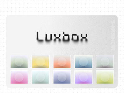 Luxbox Cover blur branding card colorful cover dash design gradient graphic design gray illustration interface logo noise ui ux web