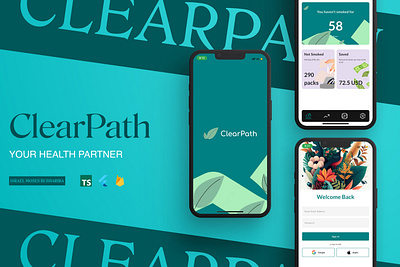 🚭 ClearPath – Helping Users Quit, One Day at a Time. flutter flutter developer mobile app ui