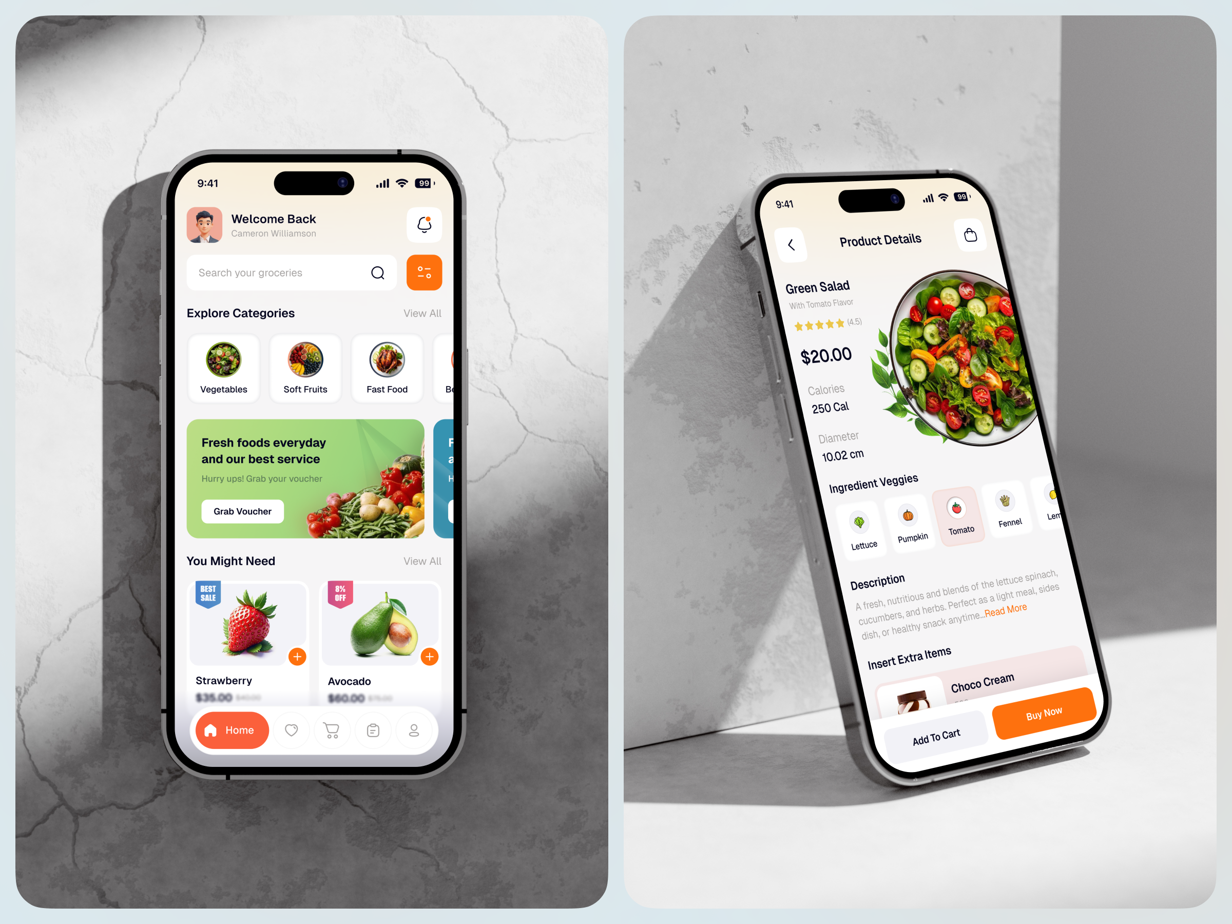 Example of Smart - Grocery Mobile App UI/UX