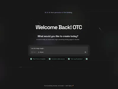AI-powered Landing Page Builder ai ai powered landing page builder artificial intelligence cms landing page builder page builder product design ui uiux