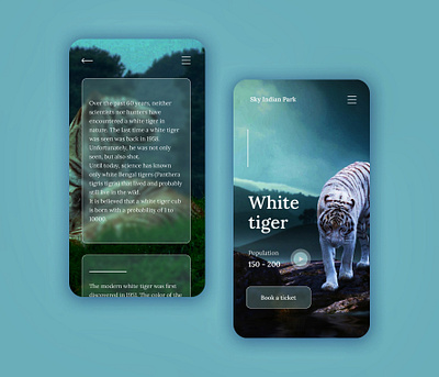 White Tiger Mobile App Design 📱🐯 branding design graphic design typography ui ux webdesign арт веб вебсайты концепт приложения рекомендации