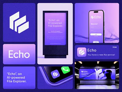 Echo Logo Design ai logo app logo branding coloring logo design echo logo file logo folder logo graphic design logo logo design minimal minimal logo design minimalist logo minimalist logo design modern logo tech logo ui ux