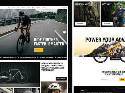 Bikes store 🚴- Web Template bike bike store design figma ui web
