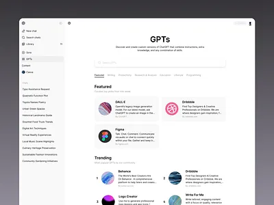 ChatGPT GPTs - SnowUI ai chat chatgpt design system