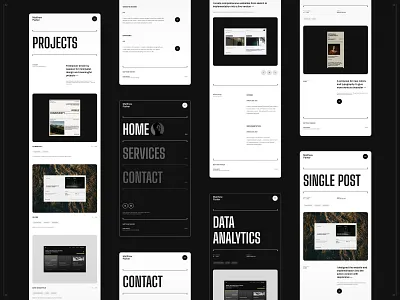 Parker | Portfolio — Template #2 blog cms concept design designer landing page minimalist modern portfolio technology ui ux web web design webdesign website