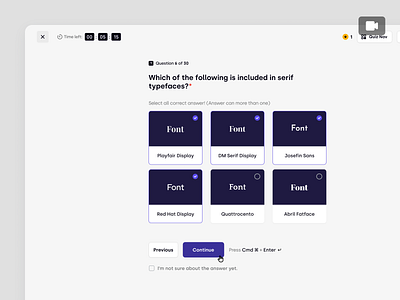 Trenning – Learners Answering Course Quizzes in a SaaS LMS animation challenge dashboard design interaction e learning education education platform interactive quizzes learning management system lms online course product design saas saas design student team training ui ux web app web design