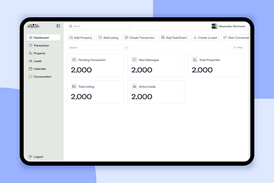 Property Management System Admin Dashboard Design admin crm dashboard dashboard design design graphic design propertymanagement ui uidesign uiux uiuxdesign website design website layout