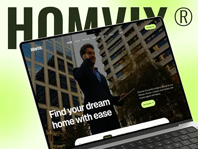 Homvix- Real-estate website apartment architecture booking design home homvix houses landing page property real estate real estate website realtor rent ui ux uxui web design website