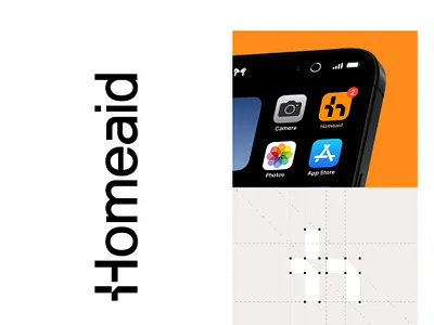 H logo for "Homeaid" H letter mark, H logo design aid logo brand identity branding h letter mark h logo home logo identity logo logo design logo mark logotype modern logo symbol