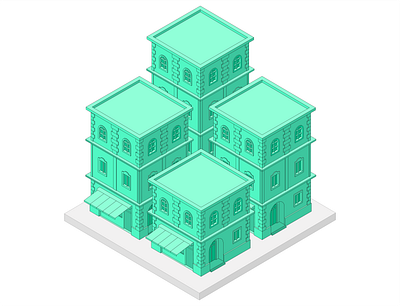 Brand Illustration For Purpose Green 2d art 2d illustration 3d 3d illustration building buildings illustration isometric website