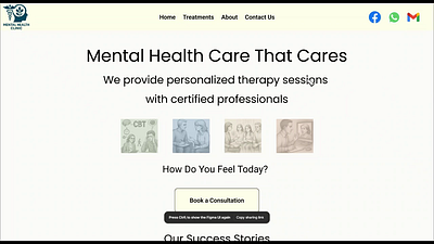 Mental Health Clinic - Landing Page design figma landing page prototype ui