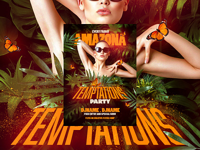 Tropical Flyer Theme to Download amazona creative creativeflyer creativeflyers design flyer templates graphic design party flyer photoshop poster psd psd flyer