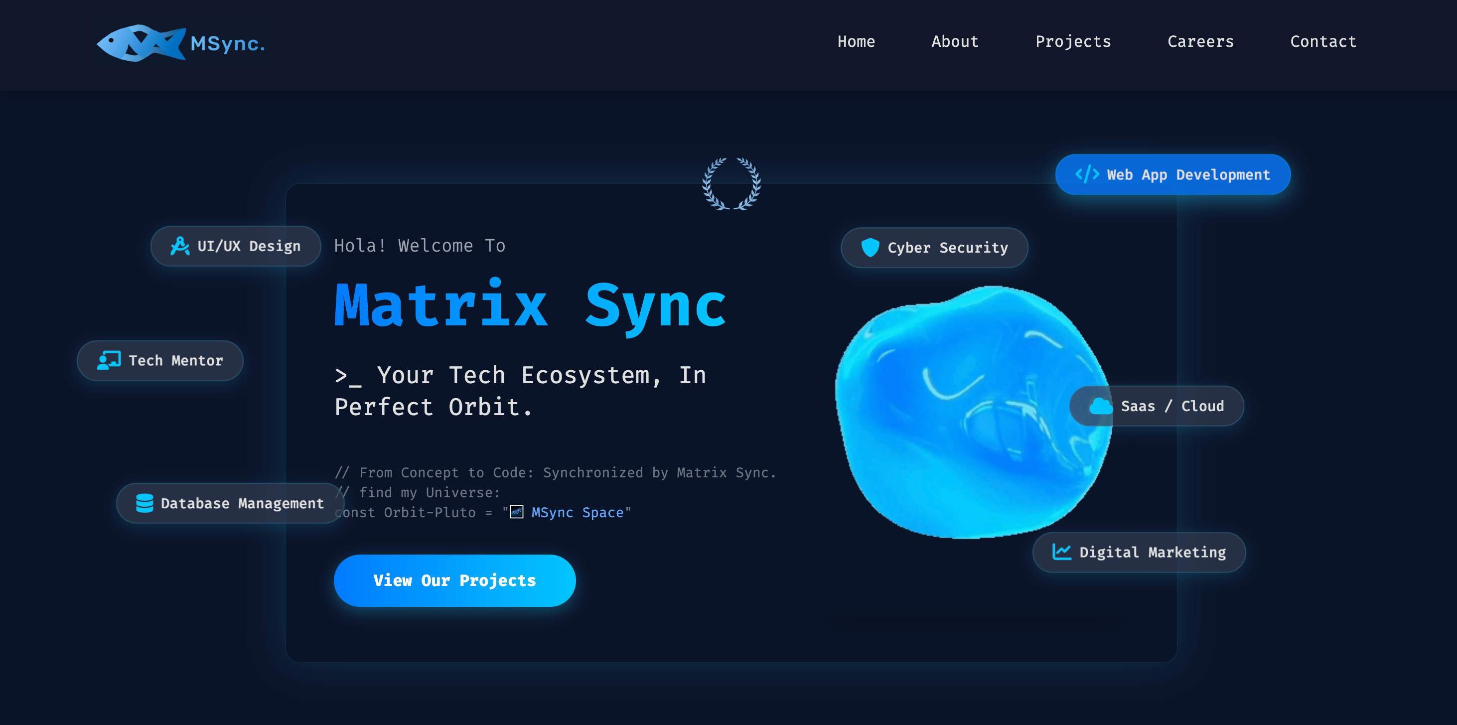 Matrix Sync Tech : Company Profile Web animation branding matrixsync msync ui website