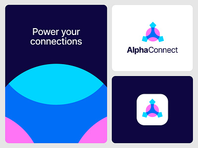 AlphaConnect logo design a logo abstract alpha brand identity branding collaboration connect connection logo design graphic design letter a logo logo design minimal modern