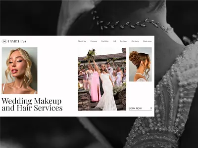 Wedding Makeup & Hair Services Website Design beauty branding graphic design hair logo makeup tilda typography ui ux vector webdesign wedding