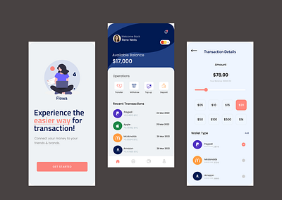 Effortless Finance, Simplified Transactions android app app design banking app clean ui dashboard ui digital wallet finance app fintech ios app minimal design mobile app mobile ui money transfer payment app product design transaction history uiux design user interface ux design wallet app