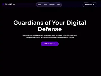 ShieldProX - IT and Cybersecurity firm website cybersecurity figma framer it firm landing page web design webflow