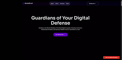 ShieldProX - IT and Cybersecurity firm website cybersecurity figma framer it firm landing page web design webflow