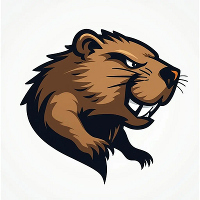 Beaver Mascot Logo branding design