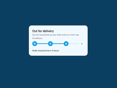 Order tracking component (WIP) clean component delivery delivery app design ecommerce icons minimal mobile app order order tracking tracking ui