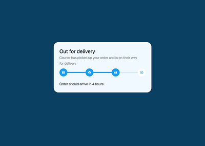 Order tracking component (WIP) clean component delivery delivery app design ecommerce icons minimal mobile app order order tracking tracking ui