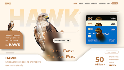 Credit Card Landing Page Mockup branding creative graphic design logo post ui web design