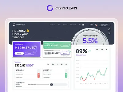 Finance Dashboard | Crypto Staking crypto graphic design ui ux webdesign