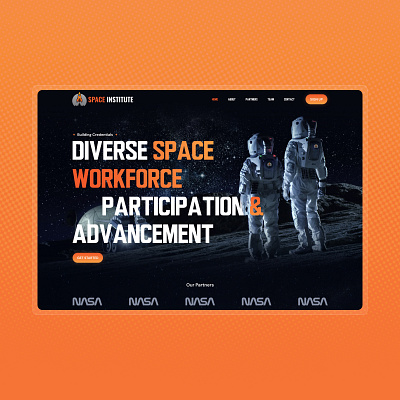 Space Institute — Explore Beyond the Horizon 3d branding dark design design graphic design insitute landing page logo motion graphics space study ui vector web design
