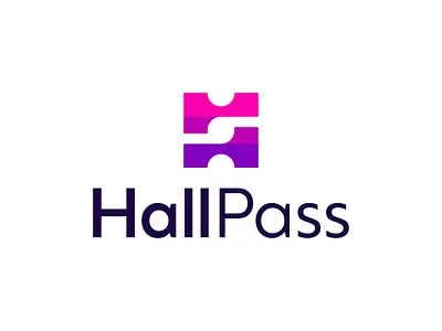 Hall Pass app icon app logo brand identity card cash creative h letter icon letter mark logo mark modern monogram pass pass card sellout symbol ticket