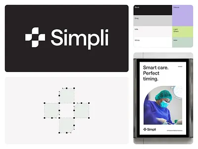Simpli – Brand Identity Overview ai ai̇ balance brand system branding care clarity connects doctor doctors health healthcare intuitively logo medical patients s letter smart trust visual system