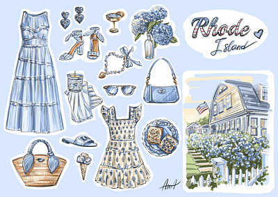 “Rhode Island” illustrations sticker pack art bitmapgraphic branding design digitalart digitalillustration graphic design illustration sticker stickerdesign stickerillustration stickerpack