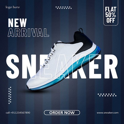 sneaker poster / sale poster adobe adobe photoshop branding canva design graphic design photoshop sale sneakers socialmediaposter ui