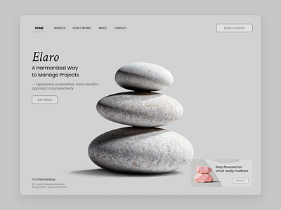 Mindfulness Hero UI Design devdock hero ui landing page landingpage mantra meditate meditation mental health mindful mindfullness minimal ui ui design uiux ux uxui web design web design inspiration website design yoga