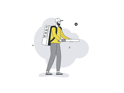 Food Delivery Man Animation adobe after effect animation animation after effects design gif animation illustration illustration animation lottie lottiefiles speed