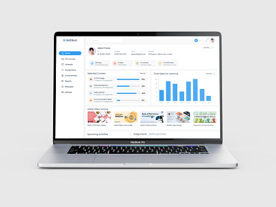 SkillNest – Student Learning Dashboard dashboarddesign educationplatform lightdarktheme skillnest studentdashboard uiuxdesign