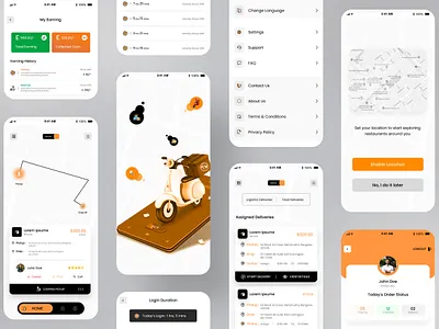 I Square Logistics App android design illustration ios mobile app design uidesign uiux