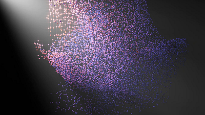 Made a particle abstract in blender 3d animation motion graphics