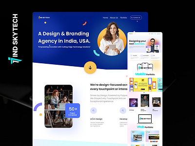 IND Skytech Website Design illustration uidesign website design
