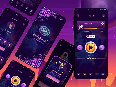 Quiz Game App android design ios mobile app design uidesign uiux
