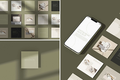 Instagram Post Mockup brand branding design instagram instagram post minimal minimalist mockup mockupline pastel social media